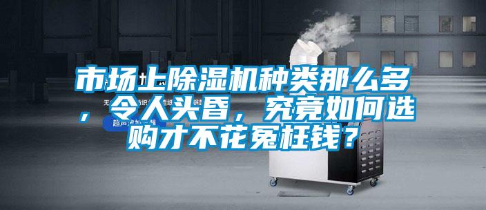 市場上除濕機種類那么多，令人頭昏，究竟如何選購才不花冤枉錢？
