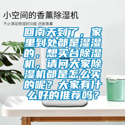 回南天到了，家里到處都是濕濕的，想買臺除濕機(jī)，請問大家除濕機(jī)都是怎么買的呢？大家有什么好的推薦嗎？