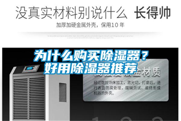 為什么購買除濕器？好用除濕器推薦